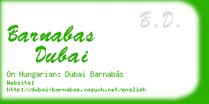 barnabas dubai business card